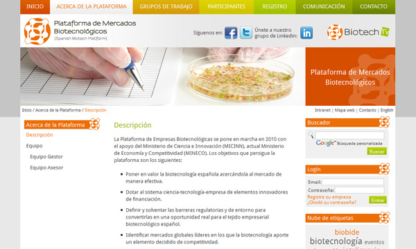 Plataforma de Mercados Biotecnológicos